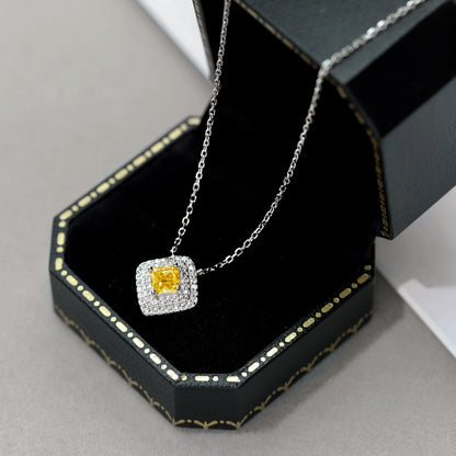 Angela Jewelry]Sparkling Asscher Cut Necklace