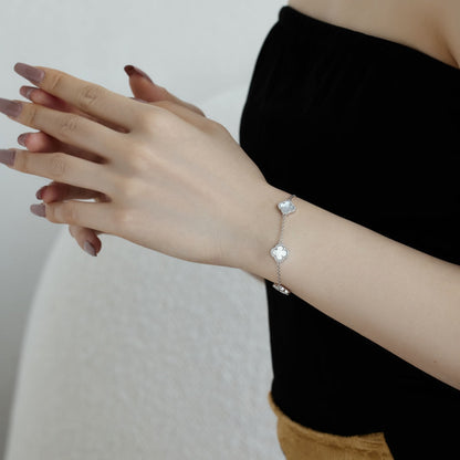 Angela Jewelry]Four-Leaf Clover Exquisite Bracelet