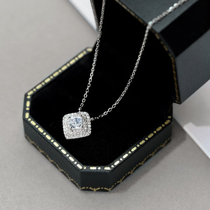 Angela Jewelry]Sparkling Asscher Cut Necklace