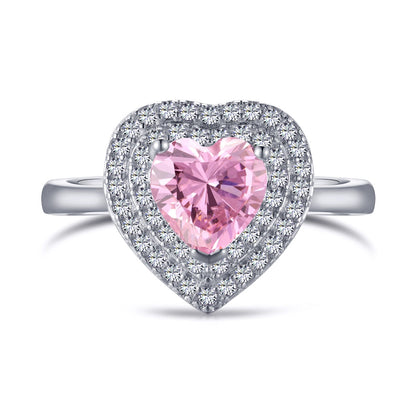 Angela Jewelry]Delicate Ebullient Heart Shape Wedding Ring
