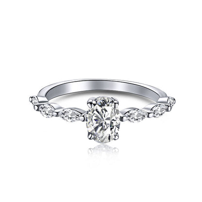 Angela Jewelry]0.75 Carat Luxurious Vibrant Elongated Cushion Cut Daily Ring