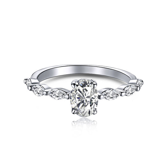 Angela Jewelry]0.75 Carat Luxurious Vibrant Elongated Cushion Cut Daily Ring