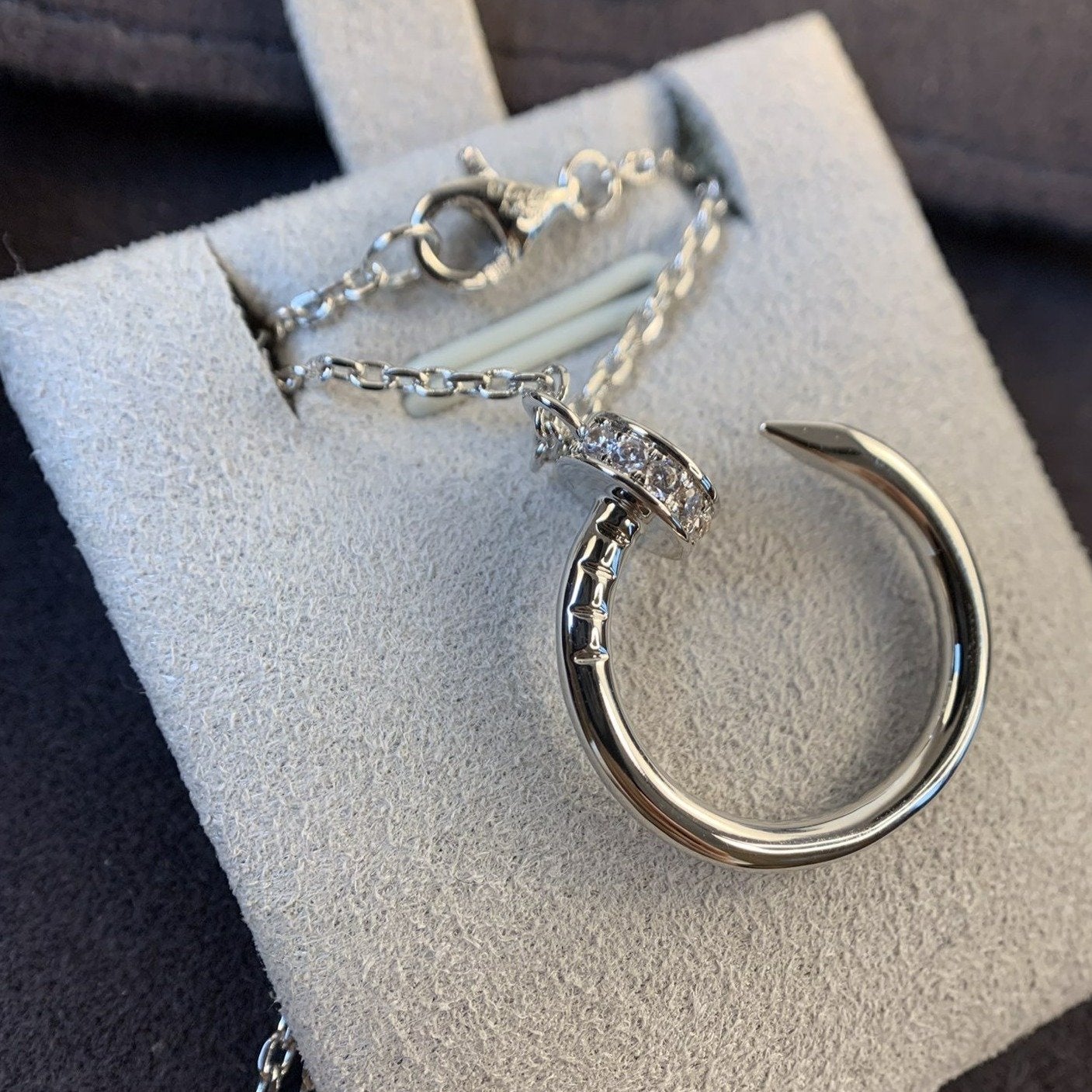 [Angela Jewellery]JUSTE NECKLACE SILVER DIAMONDS