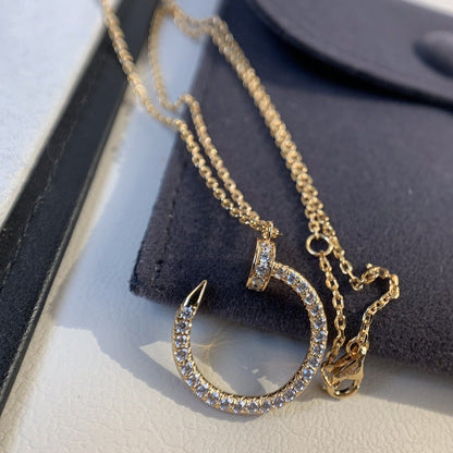 [Angela Jewellery]JUSTE NECKLACE PINK GOLD DIAMONDS