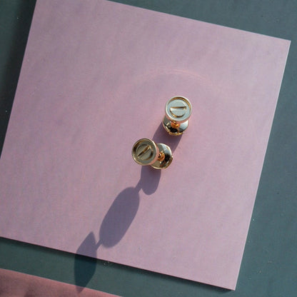 [Angela Jewellery]LOVE EARRINGS PINK GOLD 10MM