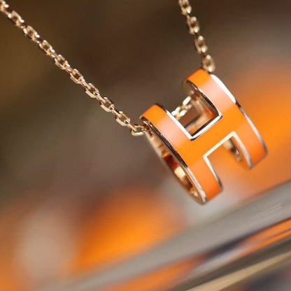 [Angela Jewellery]POP H PEDANT PINK GOLD