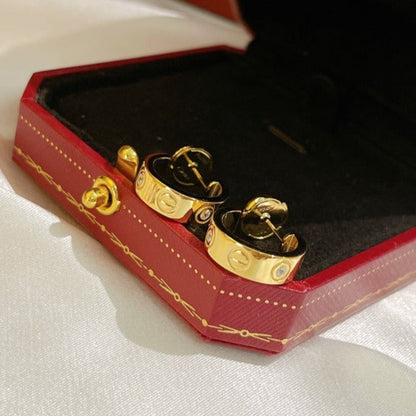 [Angela Jewellery]LOVE EARRINGS 5.7MM 2 DIAMONDS