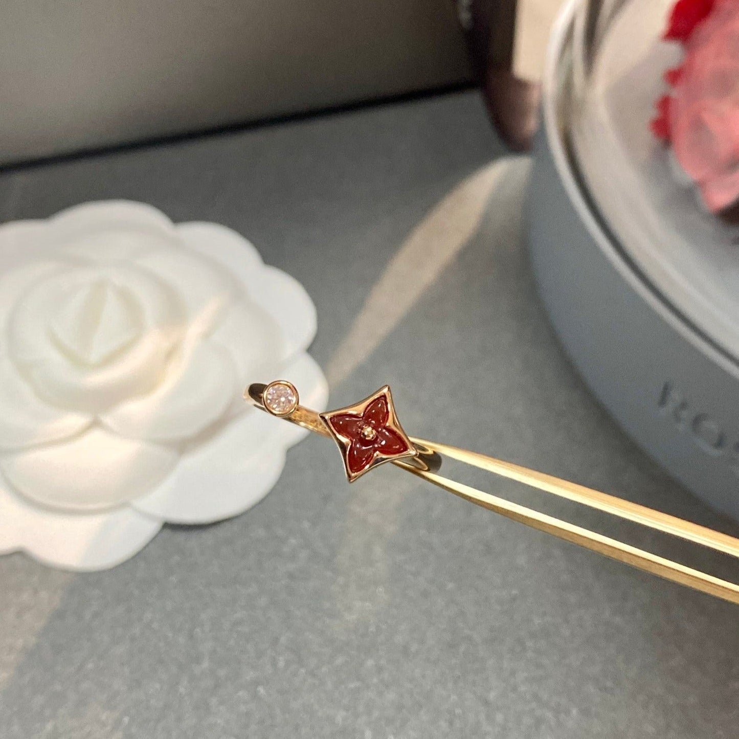 [Angela Jewellery]STAR 1 DIAMOND OPEN RING