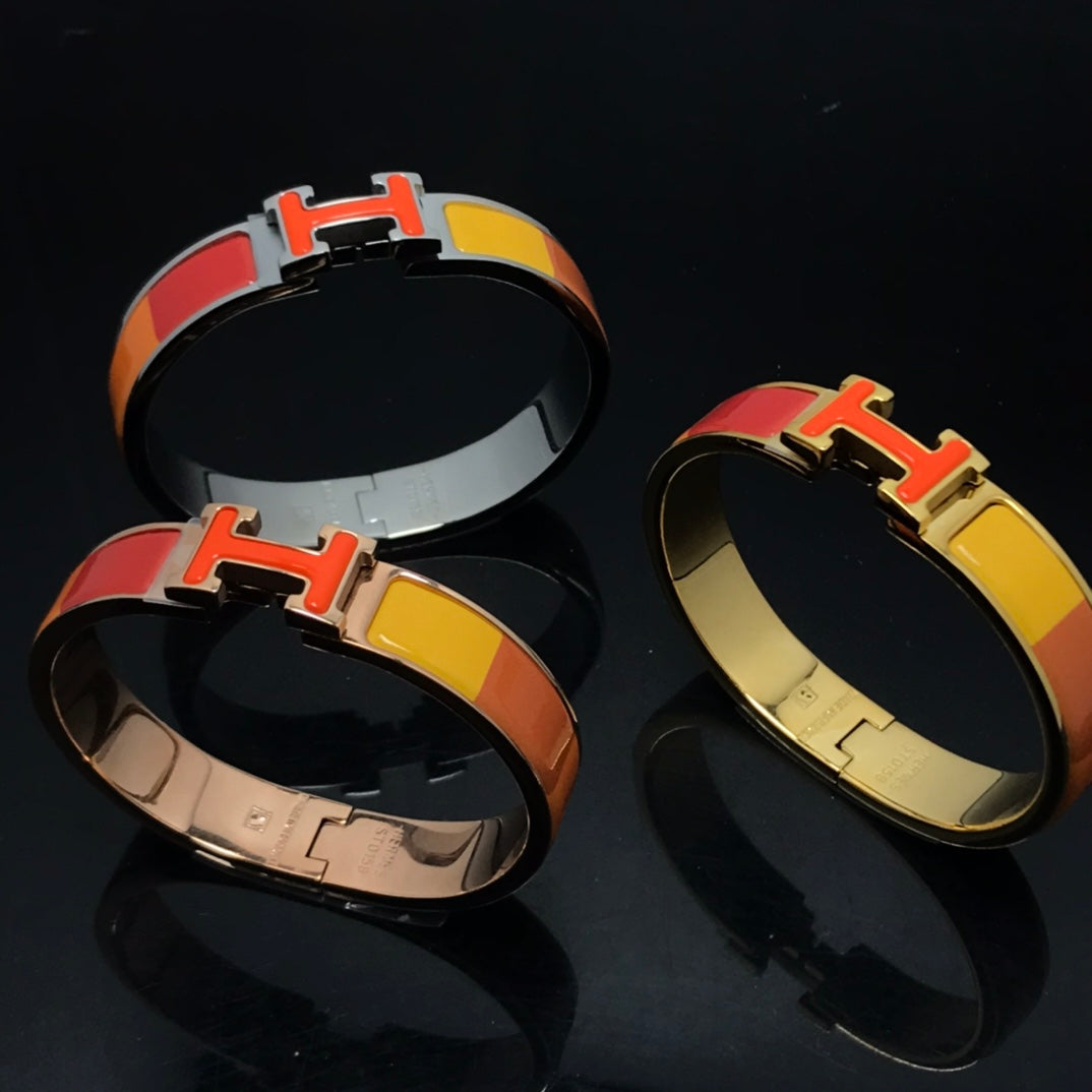 [Angela Jewellery]H BRACELET ORANGE RAINBOW CERAMIC