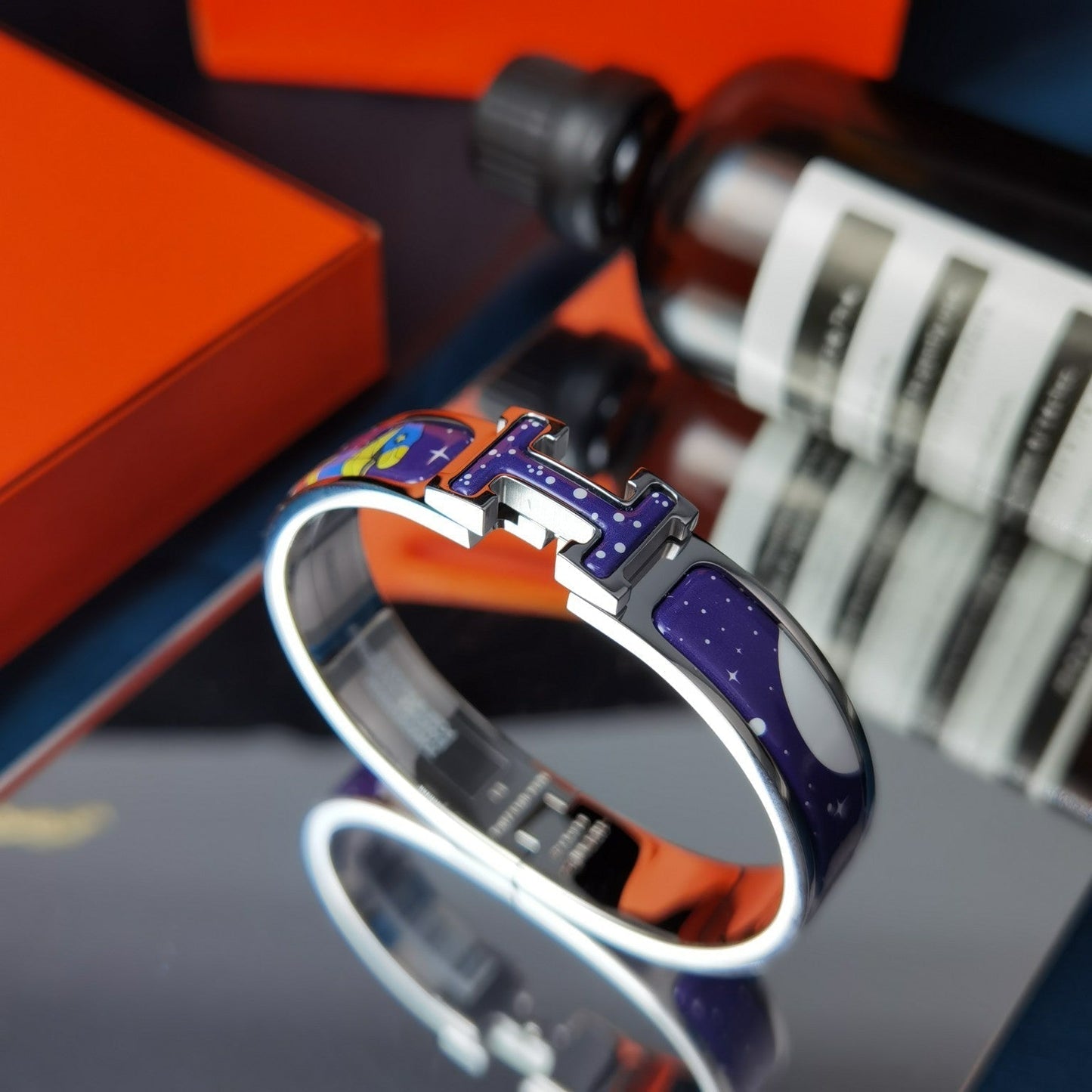 [Angela Jewellery]H STAR AND MOON BRACELET 12MM