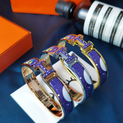 [Angela Jewellery]H STAR AND MOON BRACELET 12MM