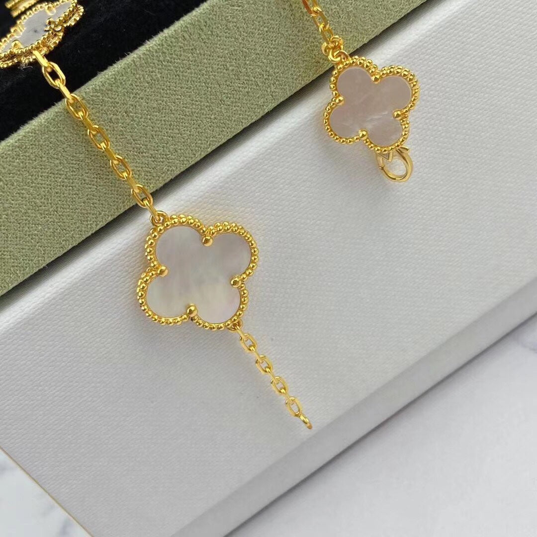 [Angela Jewellery]MAGIC CLOVER MOP GOLD BRACELET 5 MOTIFS