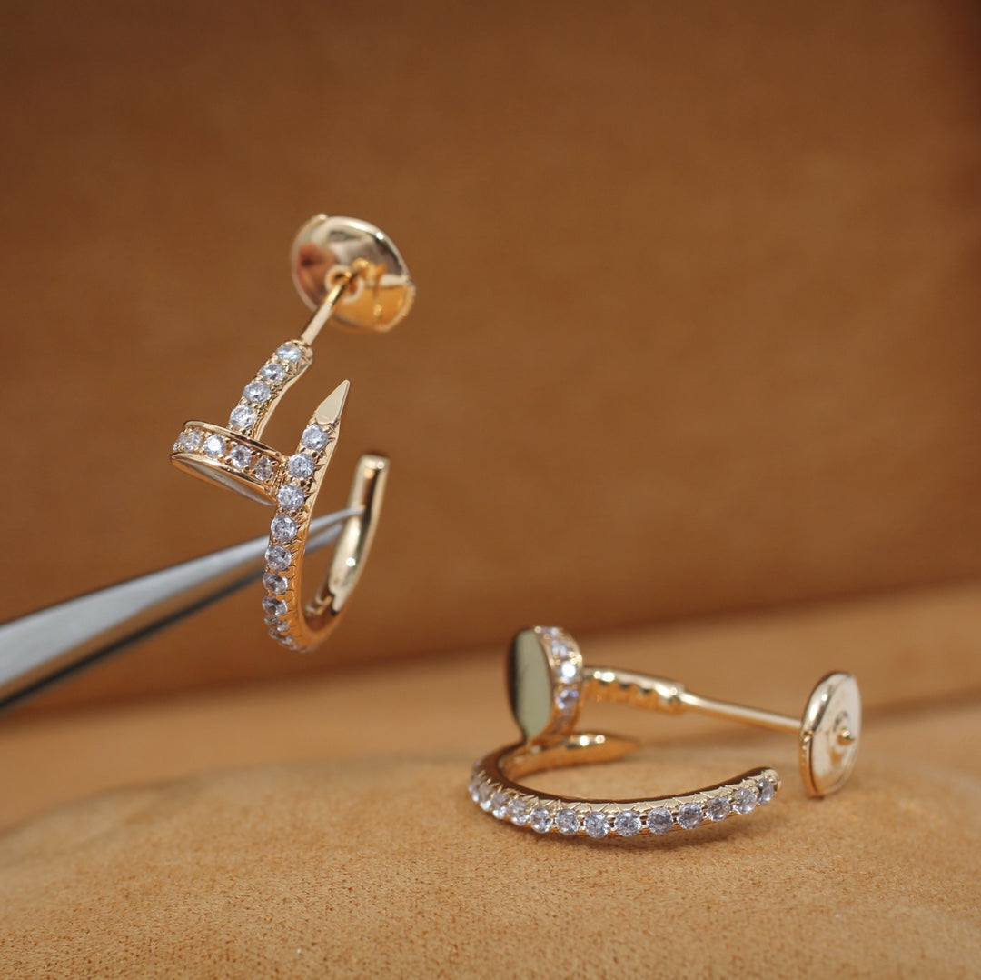 [Angela Jewellery]JUSTE EARRINGS 12.75MM PINK GOLD DIAMOND