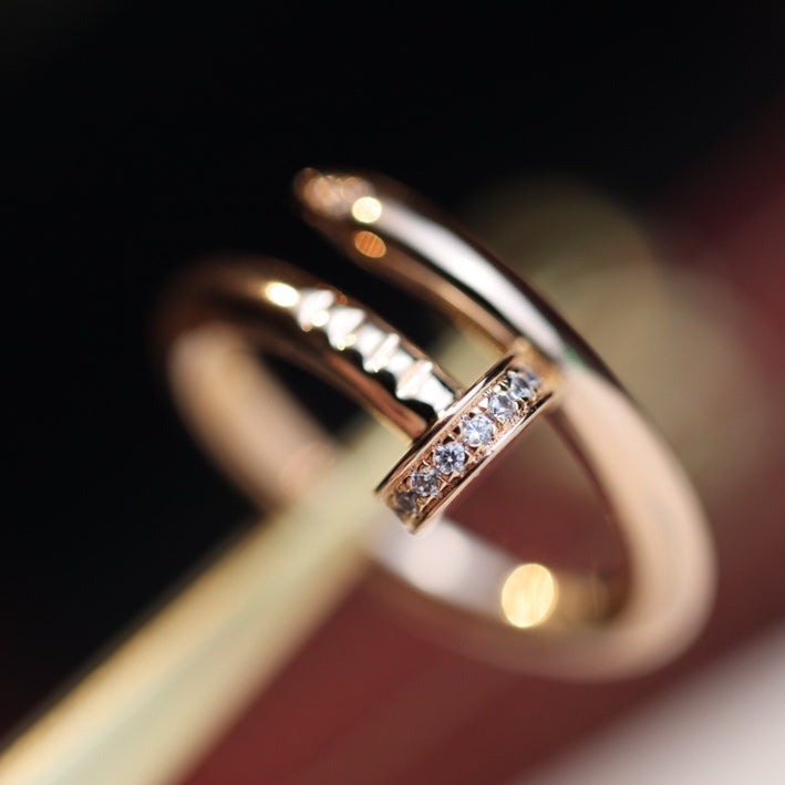 [Angela Jewellery]JUSTE RING 2.65MM PINK GOLD DIAMOND