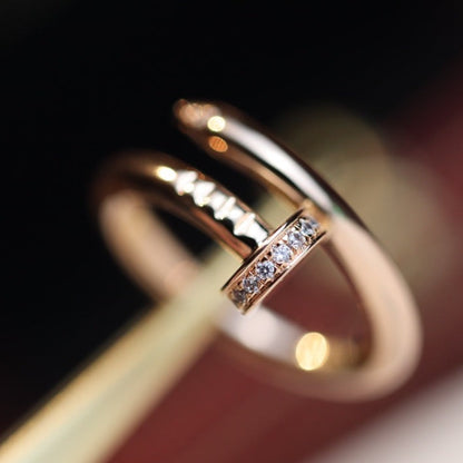 [Angela Jewellery]JUSTE RING 2.65MM PINK GOLD DIAMOND