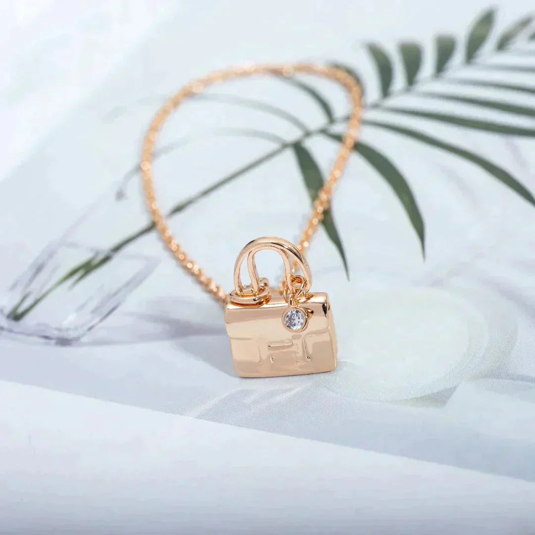 [Angela Jewellery]AMULETTE PEDANT ROSE GOLD NECKLACE