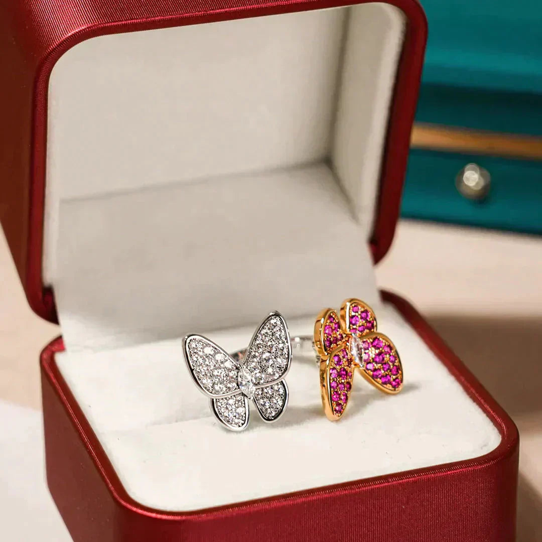 [Angela Jewellery]TWIN BUTTERFLY DIAMOND RING