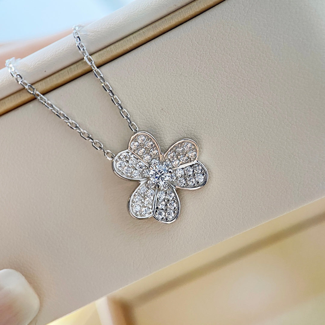 [Angela Jewellery]CLOVER DIAMOND NECKLACE SILVER