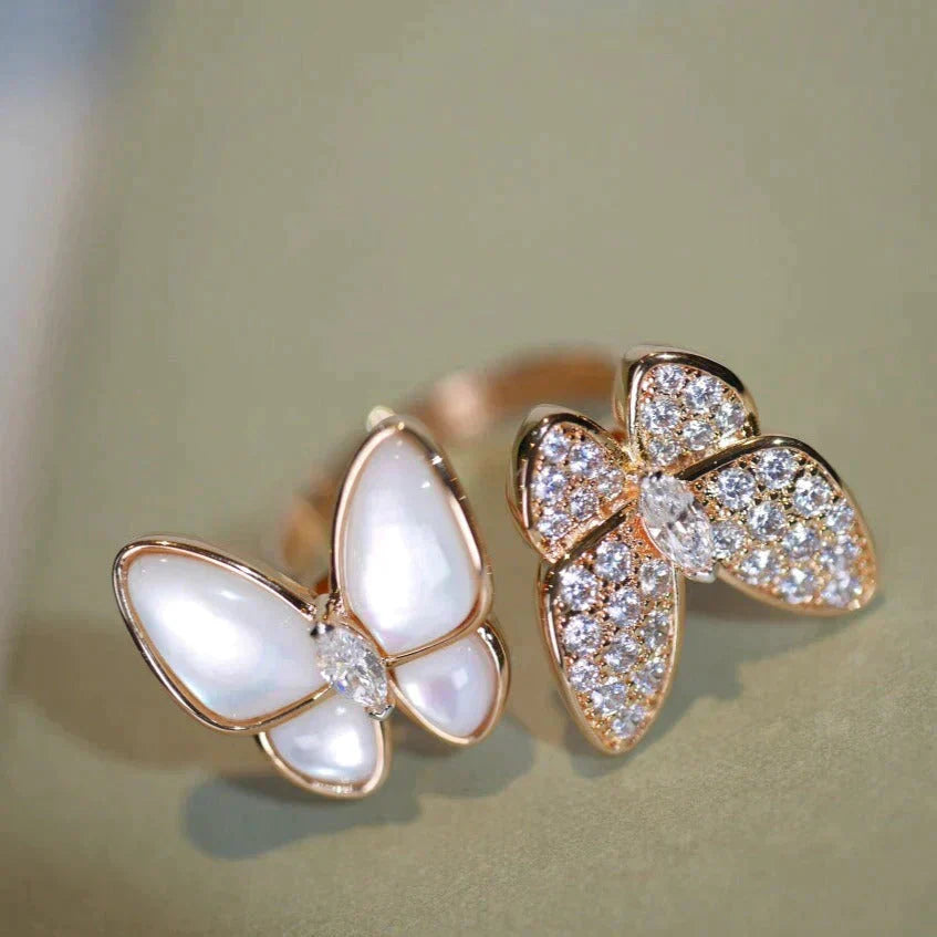 [Angela Jewellery]TWIN BUTTERFLY DIAMOND MOP RING