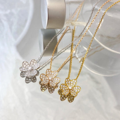 [Angela Jewellery]FLOWER DIAMOND NECKLACE
