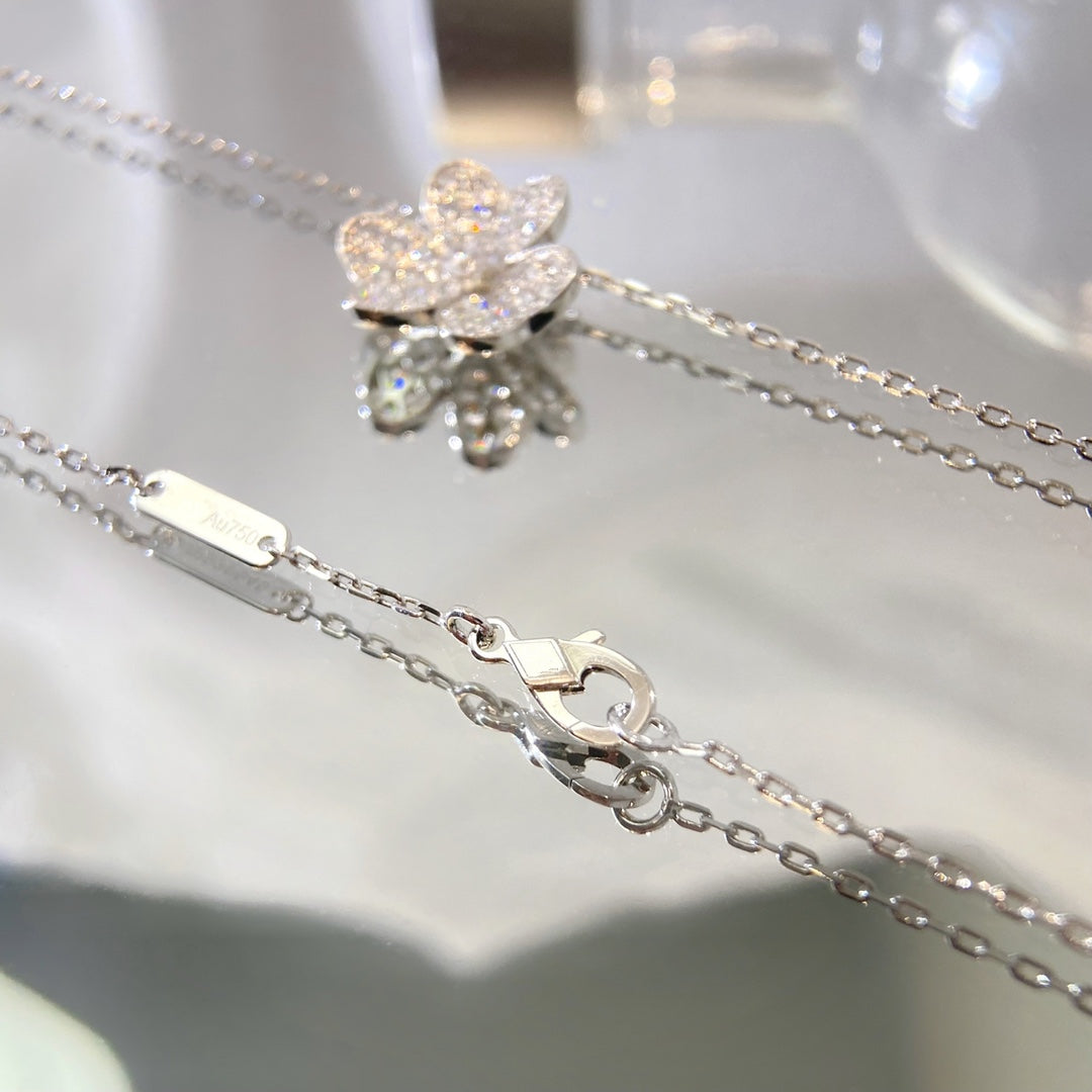 [Angela Jewellery]FLOWER DIAMOND NECKLACE