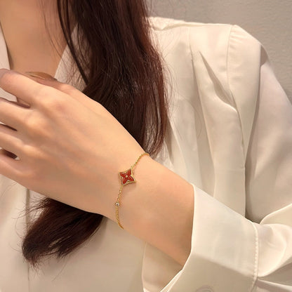 [Angela Jewellery]COLOR STAR CARNELIAN PINK GOLD DIAMOND BRACELET