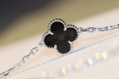 [Angela Jewellery]CLOVER 20 MOTIFS ONYX DIAMOND SILVER