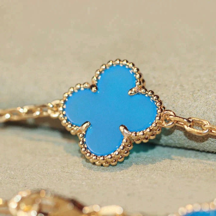 [Angela Jewellery]CLOVER 20 MOTIFS TURQUOISE GOLD