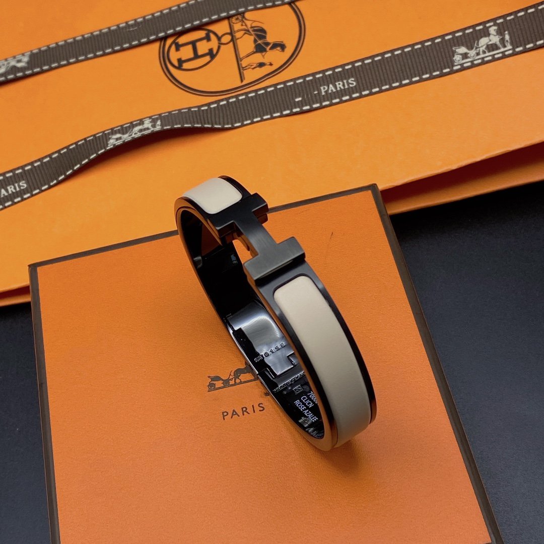 [Angela Jewellery]H BRACELET 12MM BLACK BEIGE CERAMIC