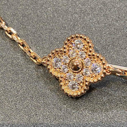 [Angela Jewellery]CLOVER 5 MOTIFS  FULL DIAMOND BRACELET