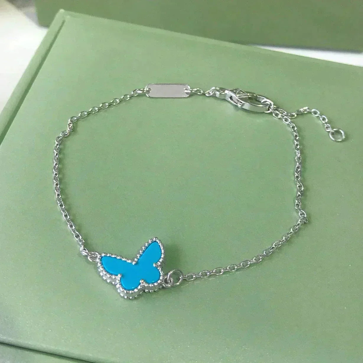 [Angela Jewellery]BUTTERFLY TURQUOISE BUTTERFLY BRACELET SILVER