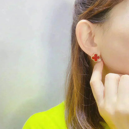 [Angela Jewellery]CLOVER MEDIUM 1 MOTIFS CARNELIAN  EARRINGS