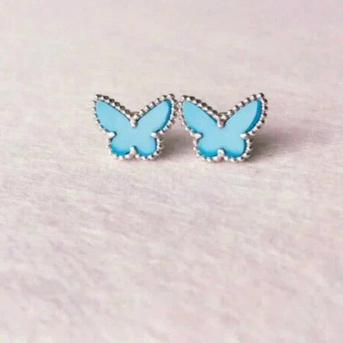 [Angela Jewellery]BUTTERFLY TURQUOISE EARRINGS SILVER