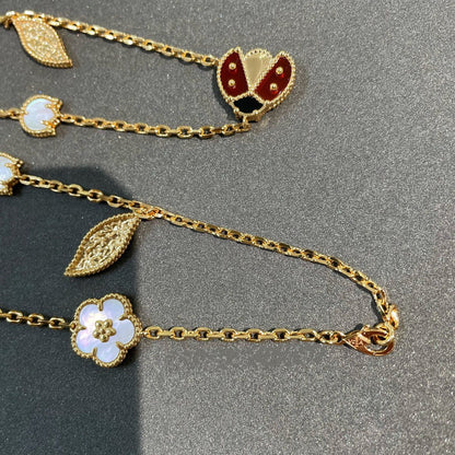 [Angela Jewellery]LUCKY SPRING 15 MOTIFS GOLD NECKLACE