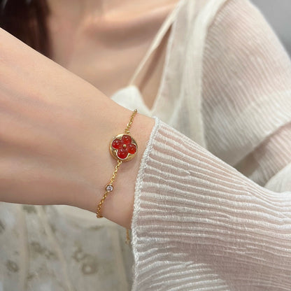 [Angela Jewellery]SUN PEDANT CARNELIAN BRACELET