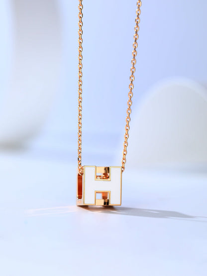 [Angela Jewellery]H CAGE PINK GOLD NECKLACE