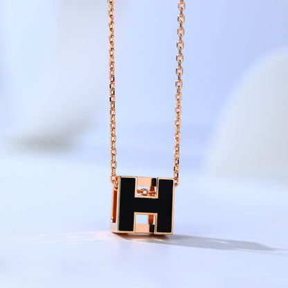 [Angela Jewellery]H CAGE PINK GOLD NECKLACE