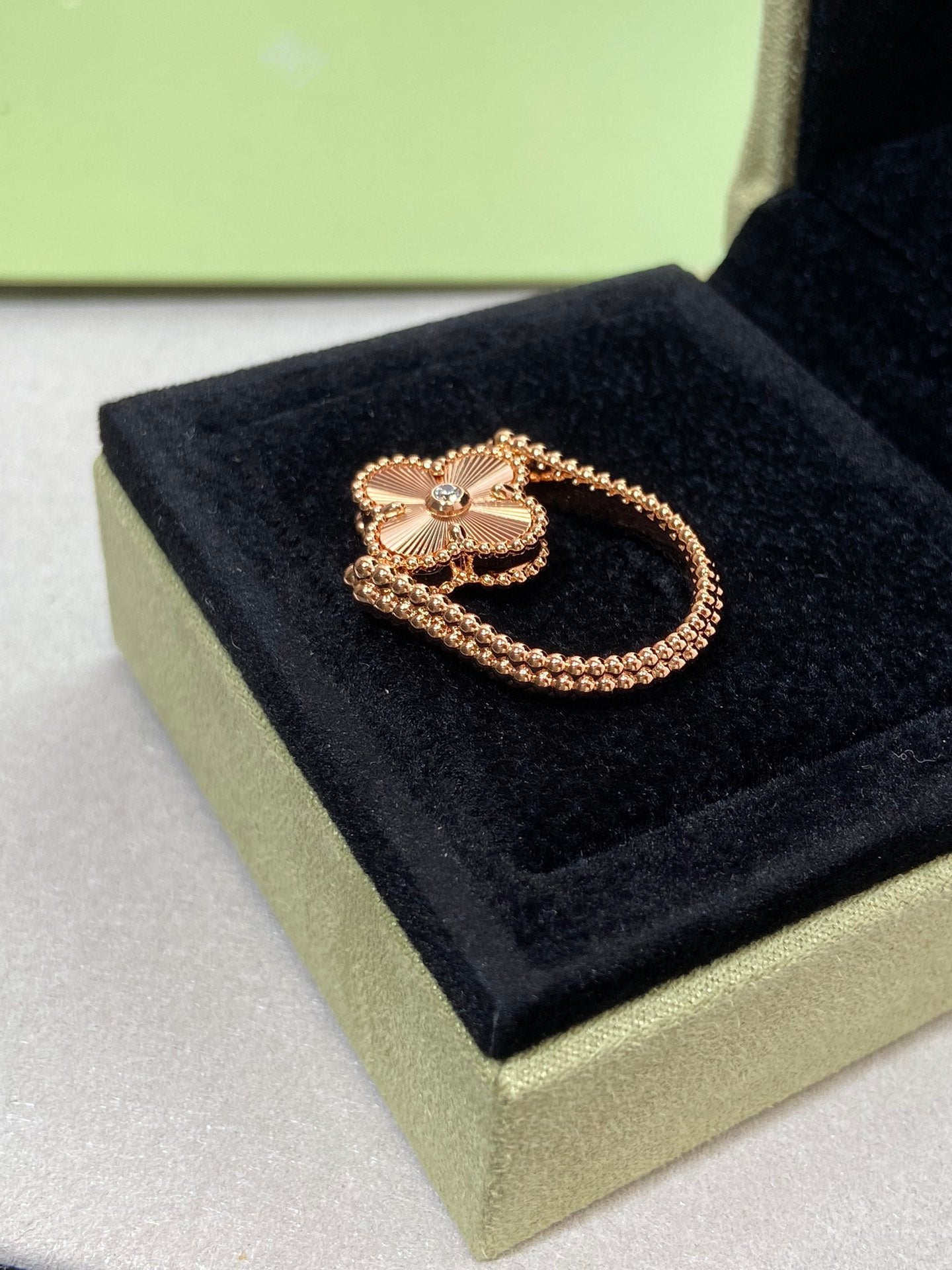 [Angela Jewellery]CLOVER RIVERSIBLE ROSE GOLD RING