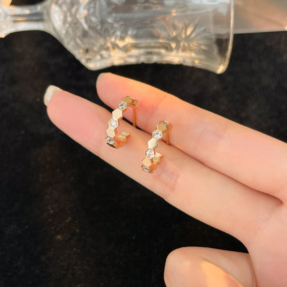 [Angela Jewellery]BEE LOVE DIAMOND HOOP EARRINGS