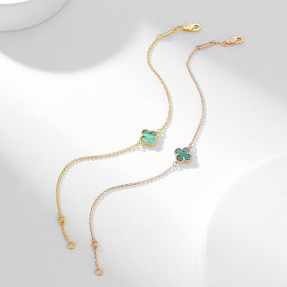[Angela Jewellery]CLOVER BRACELET MALACHITE 1 MOTIF