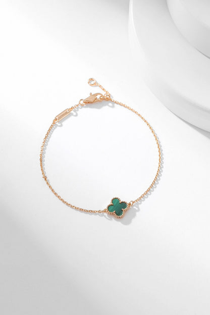 [Angela Jewellery]CLOVER BRACELET MALACHITE 1 MOTIF