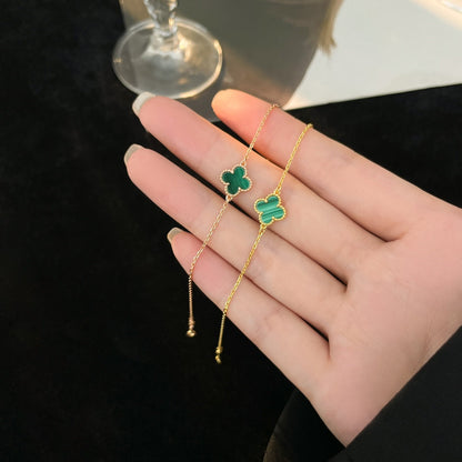 [Angela Jewellery]CLOVER BRACELET MALACHITE 1 MOTIF