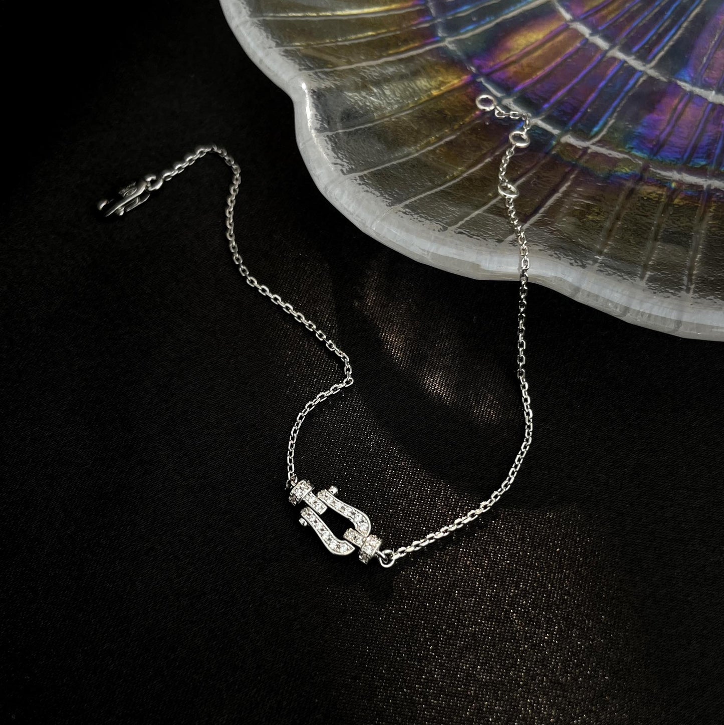 [Angela Jewellery]FORCE 10 FULL DIAMOND BUCKLE CHAIN LINK MINI MODEL