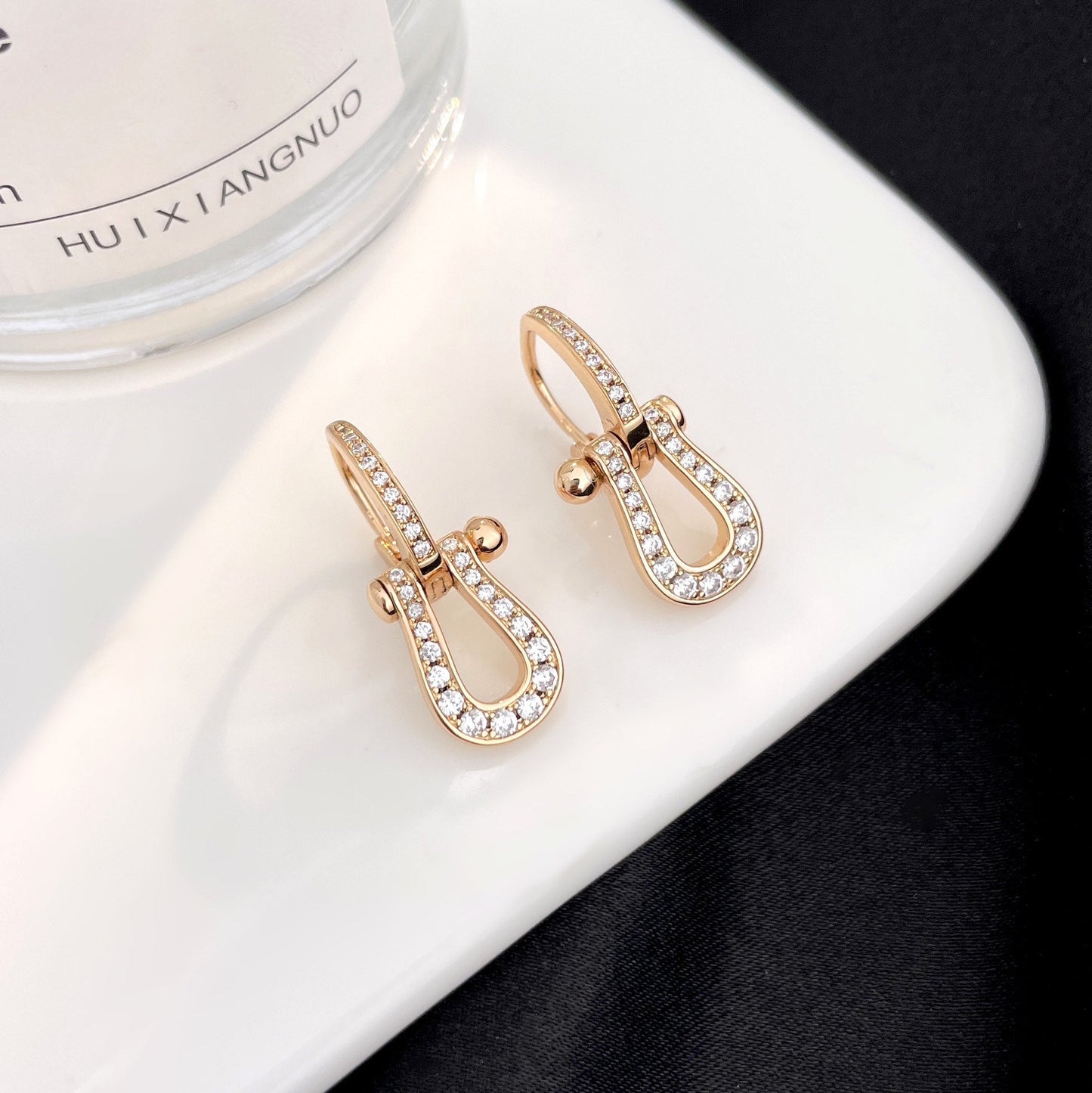 [Angela Jewellery]FORCE 10 FULL DIAMOND DROP EARRINGS MEDIUM MODEL