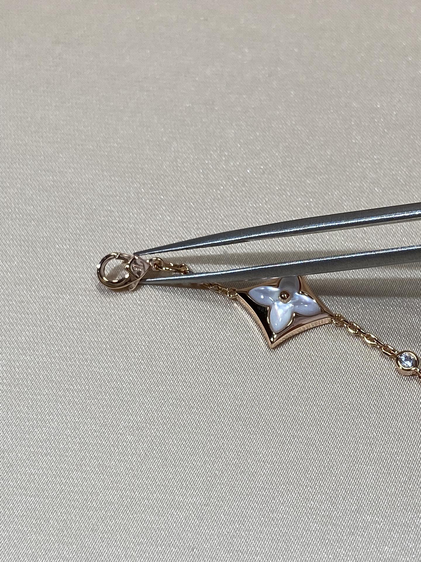 [Angela Jewellery]STAR 4 MOTIF MOP DIAMOND PINK GOLD BRACELET