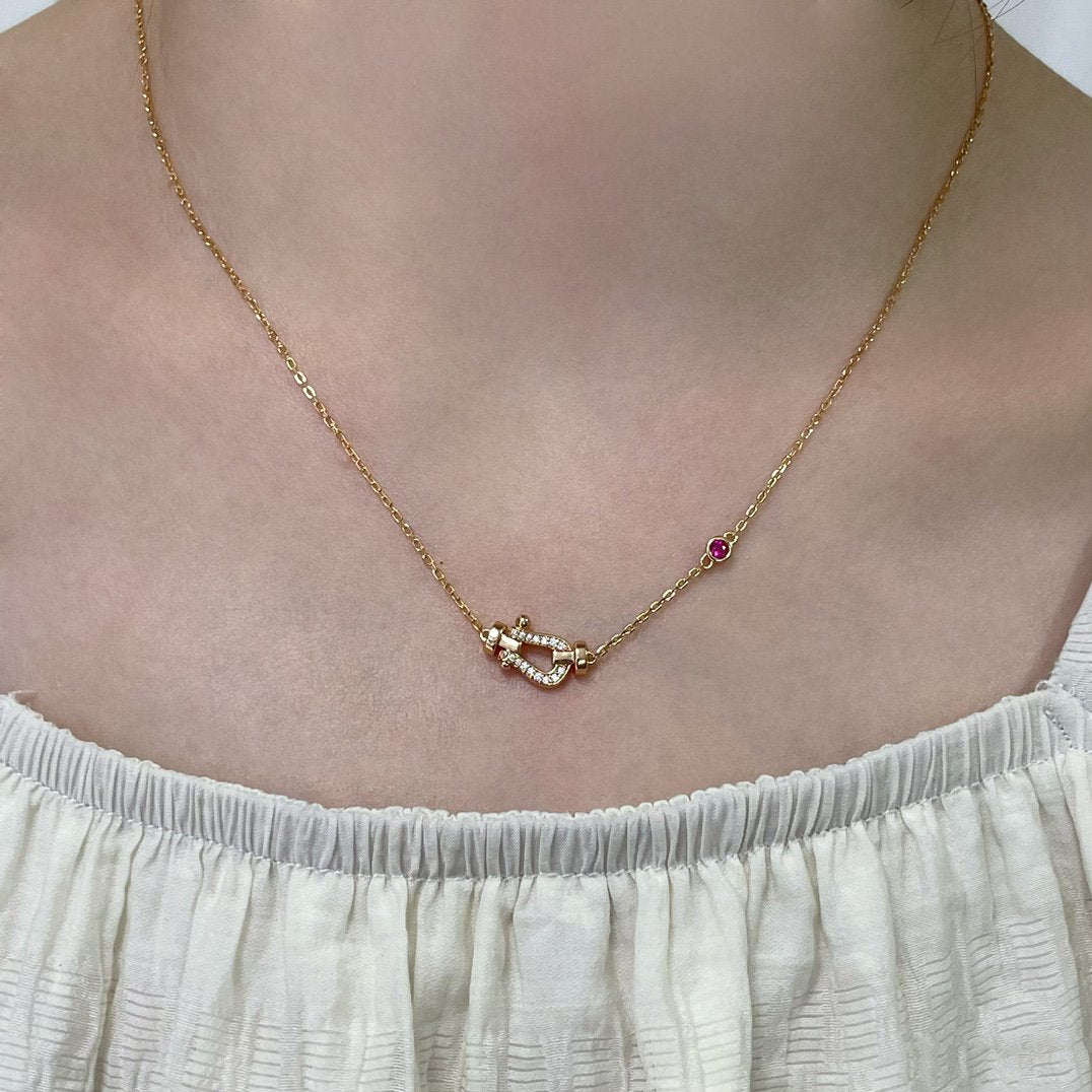 [Angela Jewellery]FORCE 10 DIAMOND PINK GOLD NECKLACE