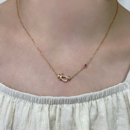 [Angela Jewellery]FORCE 10 DIAMOND PINK GOLD NECKLACE