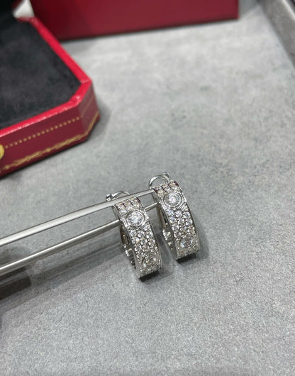 [Angela Jewellery]LOVE 5.5MM DIAMOND PAVED EARRINGS