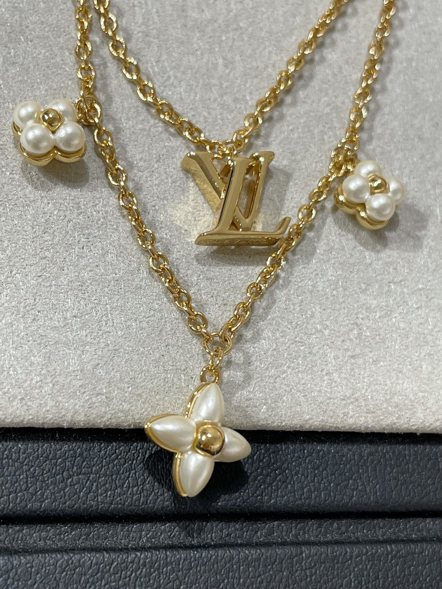 [Angela Jewellery]FLOWERGRAM GOLD MOP DOUBLE ROW NECKLACE