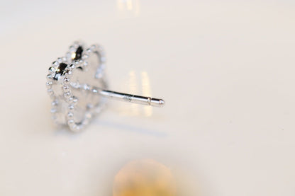 [Angela Jewellery]CLOVER MINI TURQUOISE SILVER STUD EARRINGS